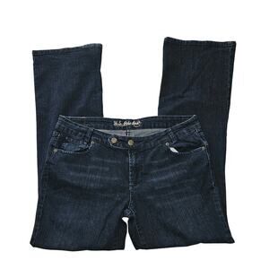 U.S. Polo Assn. Low Rise Bootcut Dark Blue Denim Jeans Size 15/16 Embroidery